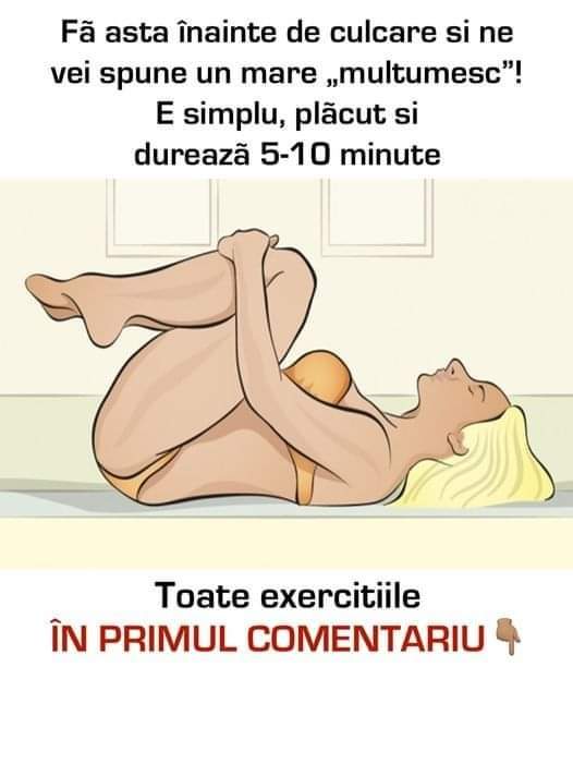 Înainte de culcare fă aceste exerciții și ne vei mulțumi! Durează 5-10 minute, este simplu si relaxant