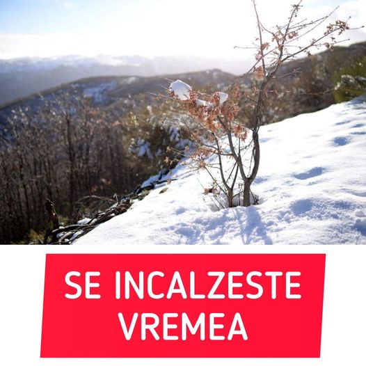 Vremea se încălzește după episoadele cu ger. Zonele în care se vor înregistra temperaturi de primăvară, începând de mâine