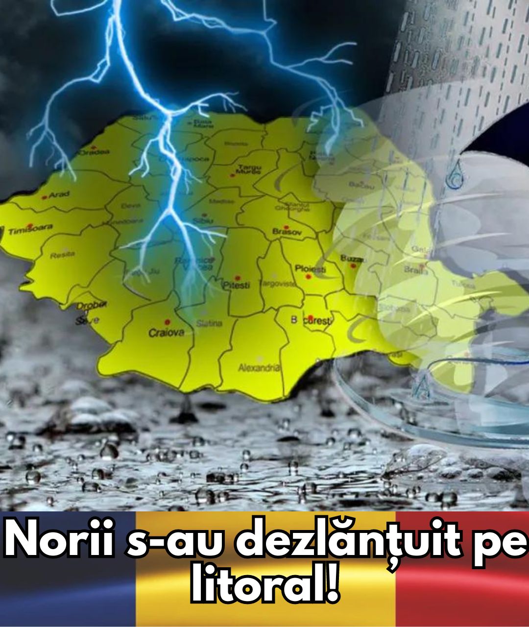 Furtunile au lovit litoralul! Ploile torențiale și vântul puternic au provocat haos în județul Constanța