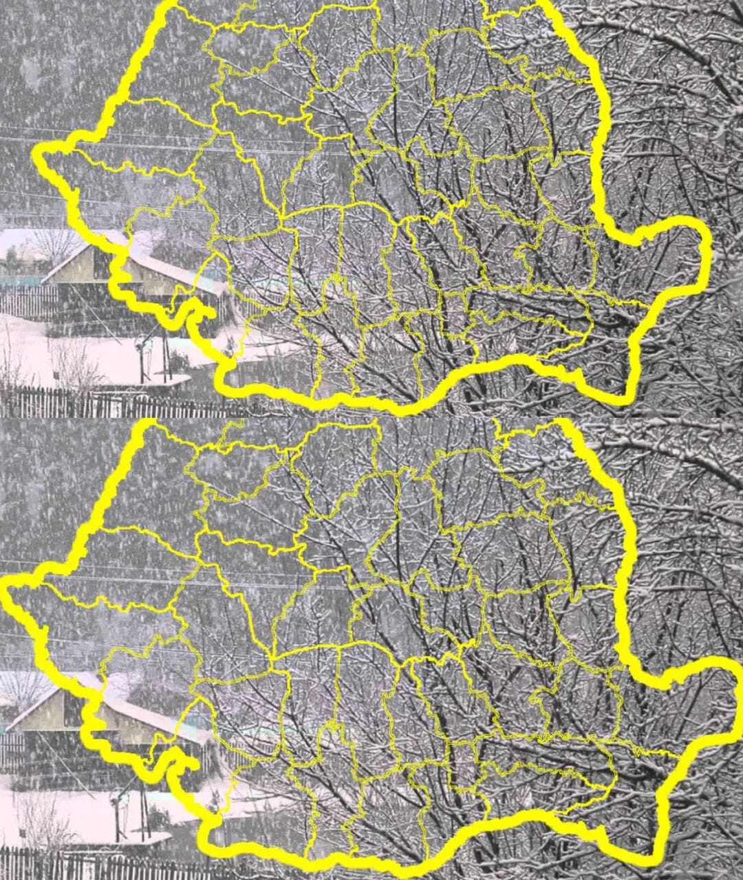 Primul cod galben de ninsori în România. Vezi mai jos cele Cinci județe vizate