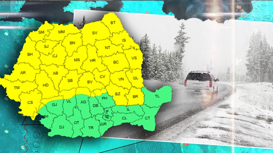 Se strică vremea în aproape toată țara! Meteorologii au emis cod galben de viscol și vânt. Stratul de zăpadă va ajunge până la 15 cm