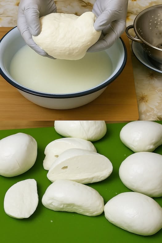 Mozzarella de casă în 30 de minute: o preparăm din lapte din magazin, iese moale, ca în Italia