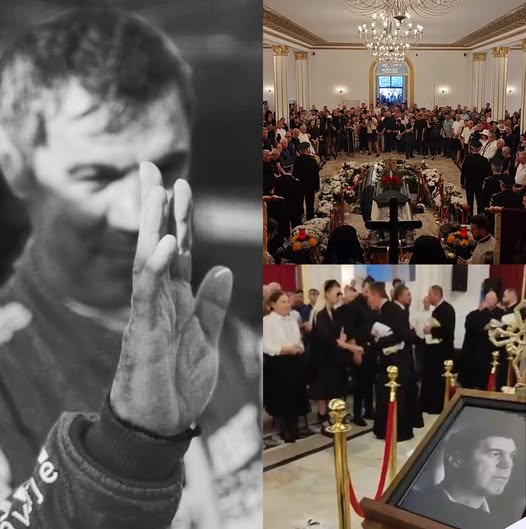 Dureros cum a apărut soția fostului campion, printre sutele de oameni prezenți la ceremonie