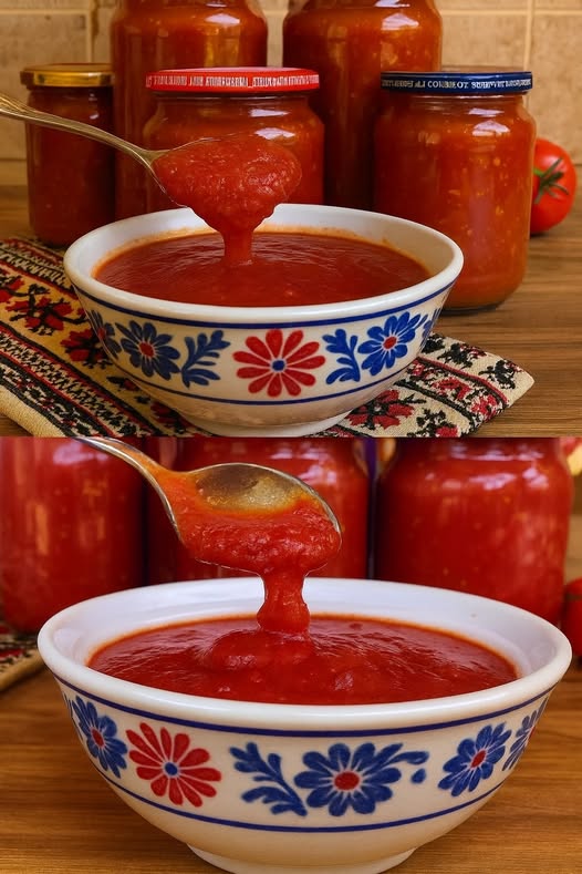 Adevăratul ketchup de casă — aromat, gros și natural. Atât de gustos, încât îl pregătesc nu doar pentru mine, ci și pentru vânzare! Niciunul din magazin nu se compară cu el.