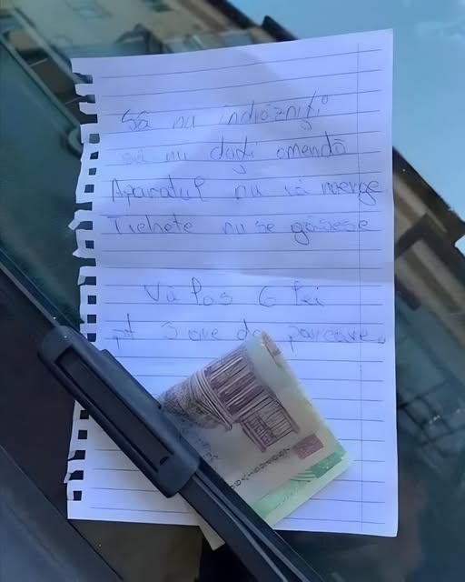 Un polițist a găsit un bilet pe parbrizul unei mașini. Ce a urmat a depășit orice așteptare:
