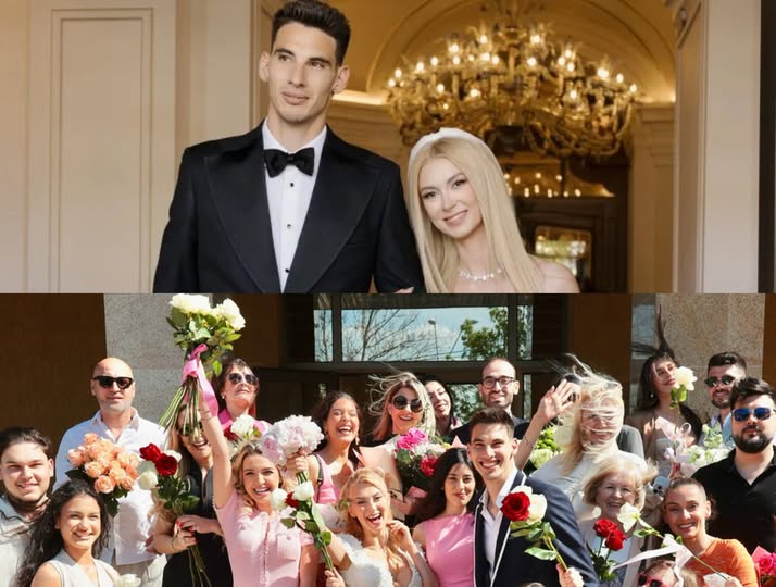 Andreea Bฤlan, copleศitฤ de surprizele familiei lui Victor Cornea cu ocazia nunศii