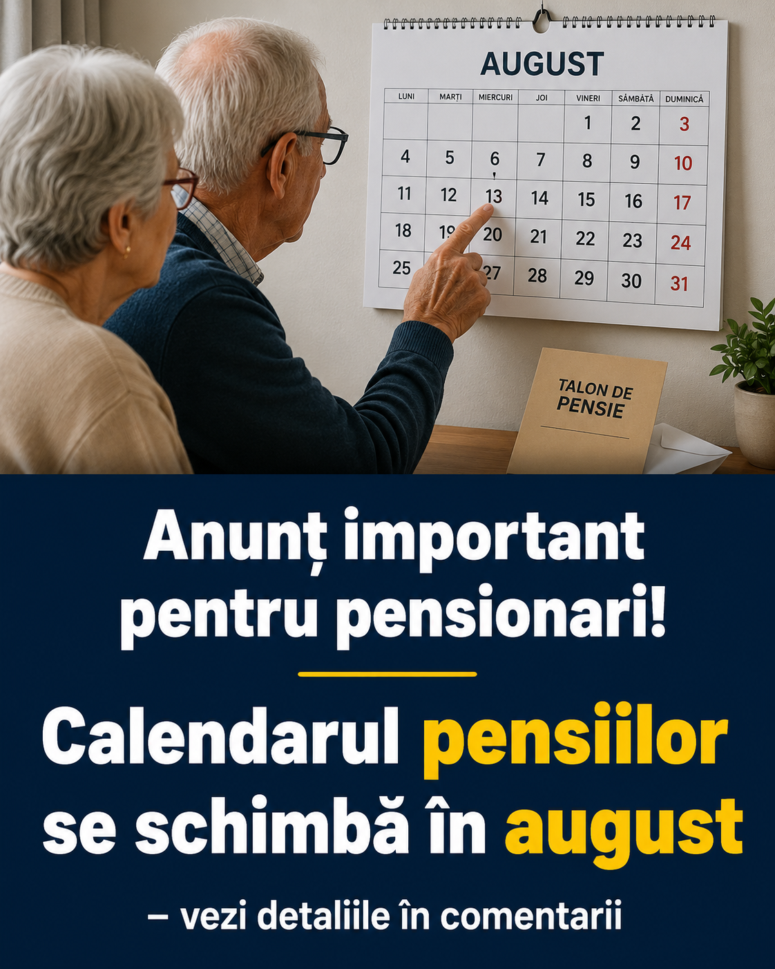 Anunț important pentru pensionari! Calendarul pensiilor se schimbă în august
