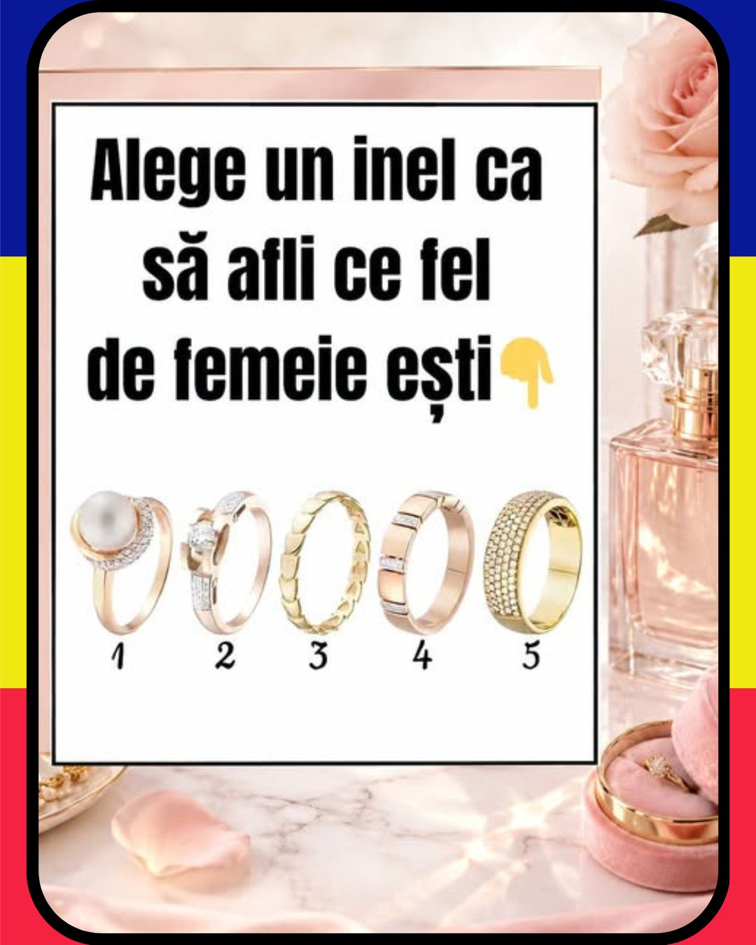 Alege inelul care te atrage cel mai mult și descoperă ce tip de femeie ești