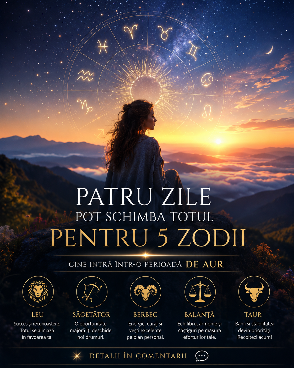 Patru zile pot schimba totul pentru cinci zodii. Cine intră într-o perioadă de aur