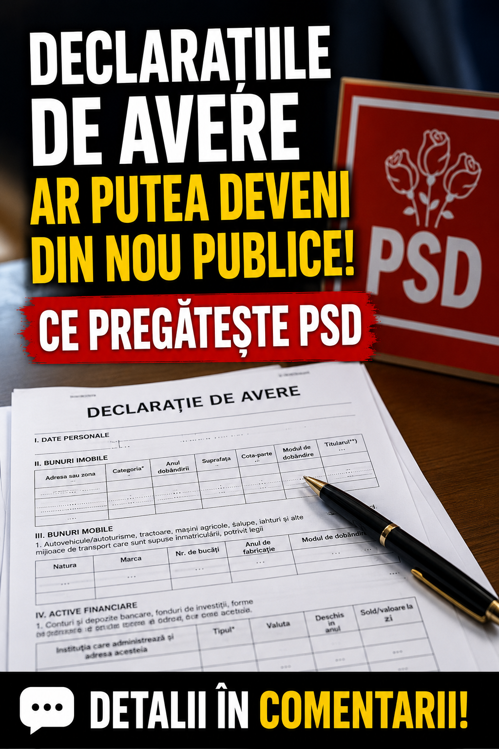 Declarațiile de avere ar putea deveni din nou publice. Ce pregătește PSD – detalii în comentarii