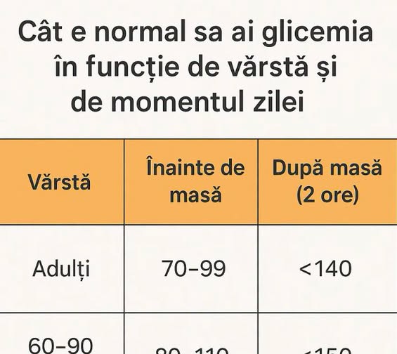 Cat e normal sa ai glicemia in functie de vârstă și de momentul zilei