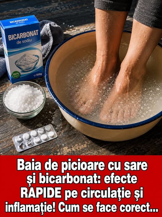 Sare și bicarbonat pentru picioare obosite! Cum se prepară baia și cât timp se țin picioarele în apă… Vezi mai mult